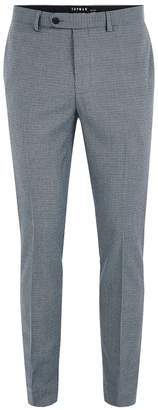 Topman Grey Houndstooth Skinny Suit Trousers