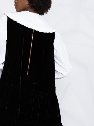 Rochas Sleeveless Velvet-Effect Dress