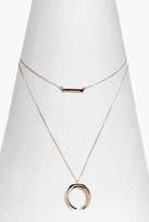 Thumbnail for your product : boohoo Kerry Layered Horn Chain Choker
