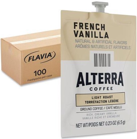 Lavazza Alterra French Vanilla Coffee Freshpack 100/Carton 48009