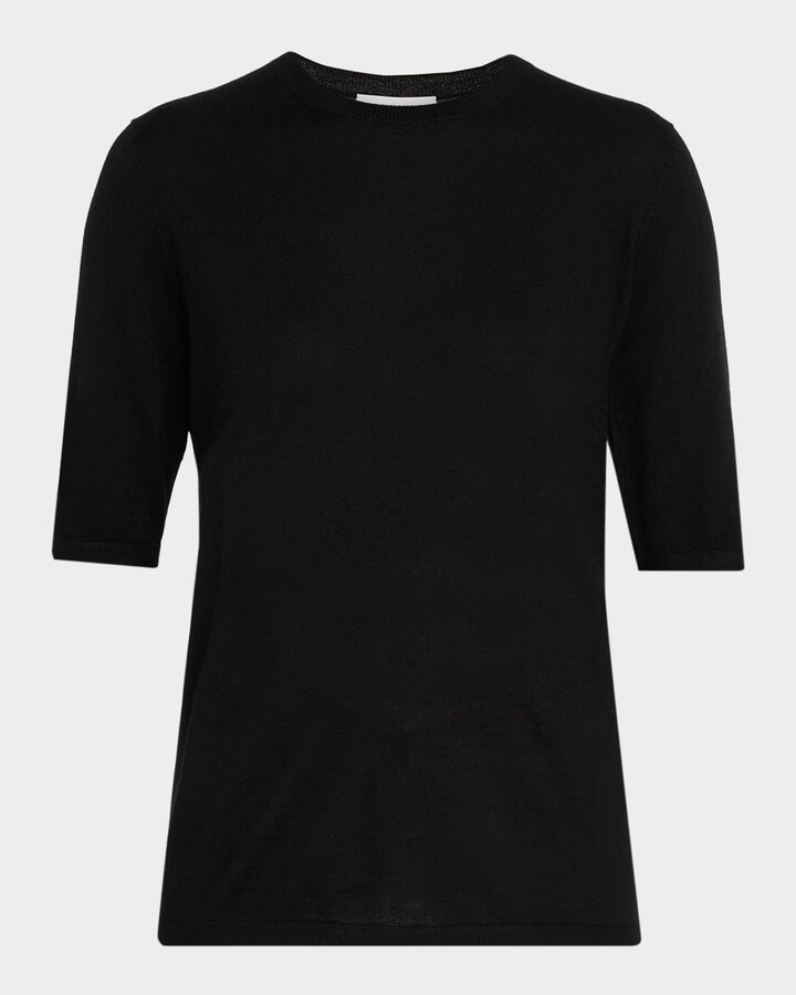 Gabriela Hearst Brunner Short-Sleeve Cashmere-Silk T-Shirt