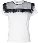 Thumbnail for your product : Miu Miu sequin-embellished ruffle T-shirt