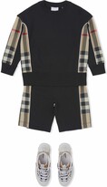Thumbnail for your product : Burberry Children Check Panel Cotton Sweatshirt