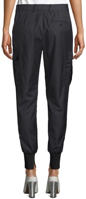3.1 Phillip Lim Pinstripe Jogger Pants With Cargo Pockets