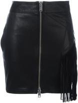 Diesel zipped leather skirt 