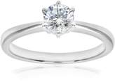 Thumbnail for your product : Naava EGL Women's 18 ct White Gold 0.54 ct Certified Diamond Solitaire Engagement Ring, Size M, HVS2