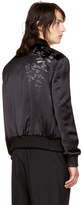 Thumbnail for your product : Saint Laurent Black Writing Bomber Jacket