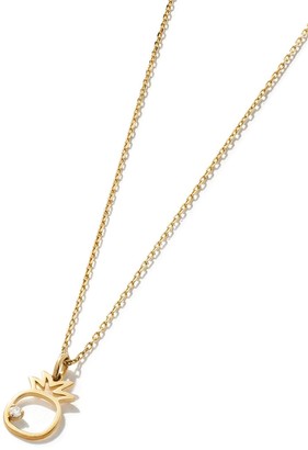 As 29 14kt yellow gold diamond Pineapple necklace
