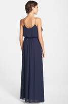 Thumbnail for your product : Amsale nouvelle 'Drew' Ruffle Front Chiffon Gown