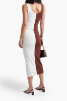 Thumbnail for your product : Ronny Kobo Madelin two-tone stretch-knit midi dress