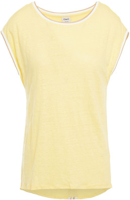 Charli Lucy Metallic-trimmed Slub Linen-jersey T-shirt