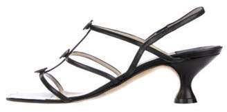 Manolo Blahnik Embellished Slingback Sandals Black Embellished Slingback Sandals