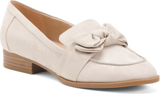 TJMAXX Lindio Bow Loafers For Women, Suede