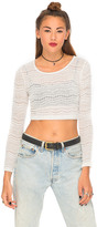 Thumbnail for your product : Motel Rocks Motel Mary Eyelet Lace Crop Top in Off White