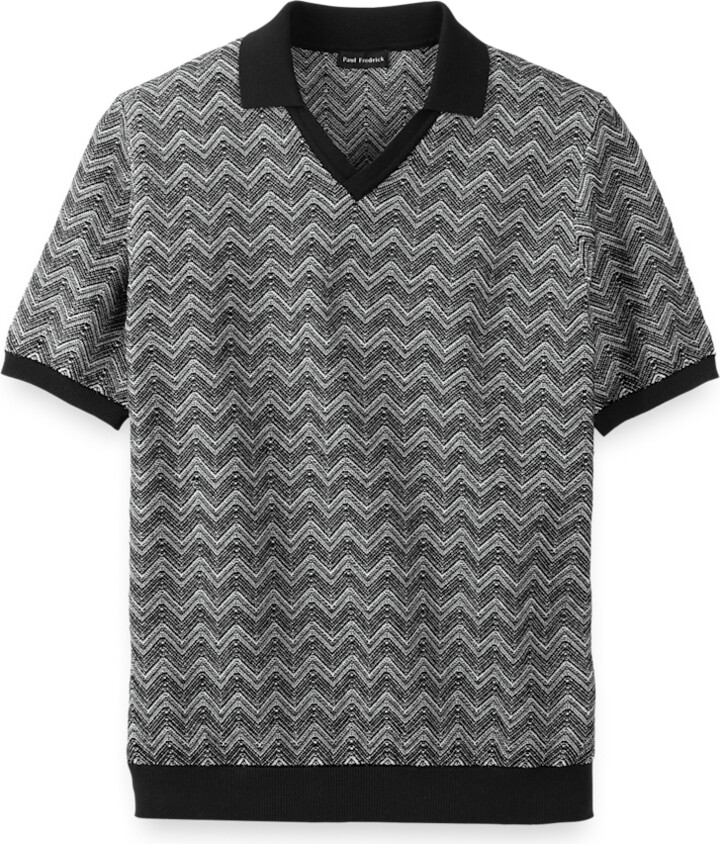 Paul Fredrick Cotton V-neck Polo