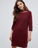 Thumbnail for your product : Vila 3/4 Sleeve Dress With Lace Neckline