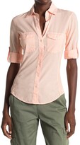 Thumbnail for your product : James Perse Contrast Ribbed Surplus Shirt