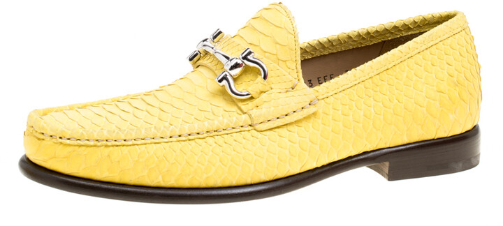 ferragamo python loafers