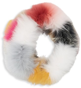 Jocelyn Savage Love Multicolor Fox Fur Cowl Scarf