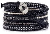 Thumbnail for your product : Chan Luu Swarovski Crystal & Sterling Silver Nugget Leather Wrap Bracelet