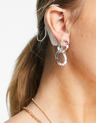 Accessorize doorknocker earrings in silver tone