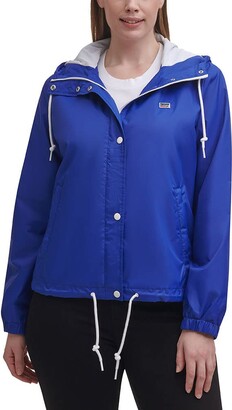 Levi's Women's Plus Retro Hooded Rain Windbreaker Jacket (Standard & Plus Sizes)