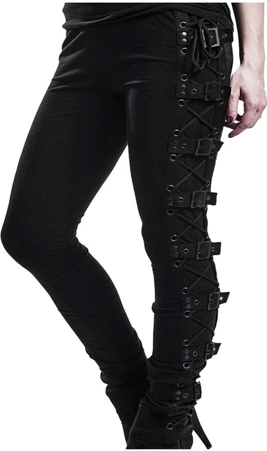 Gothic Corset Lace Up Corset Leggings Side Lace Up Leggings Corset
