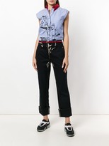Thumbnail for your product : Prada graphic print turn up trousers