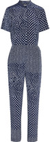 Thumbnail for your product : Diane von Furstenberg Lucy Patchwork Printed Silk Crepe De Chine Jumpsuit