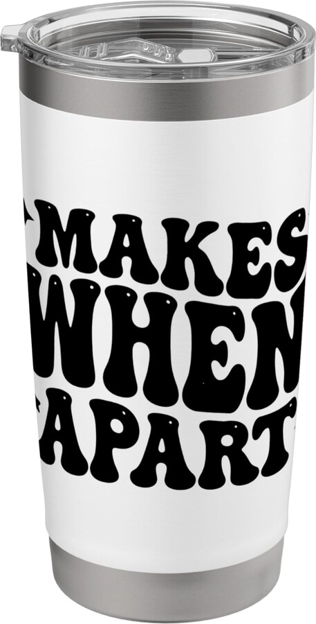 Sweet Chaos Matching Couple Together Valentine Nothing Sense We’re Funny Retro Quote Design Stainless Steel Insulated Tumbler