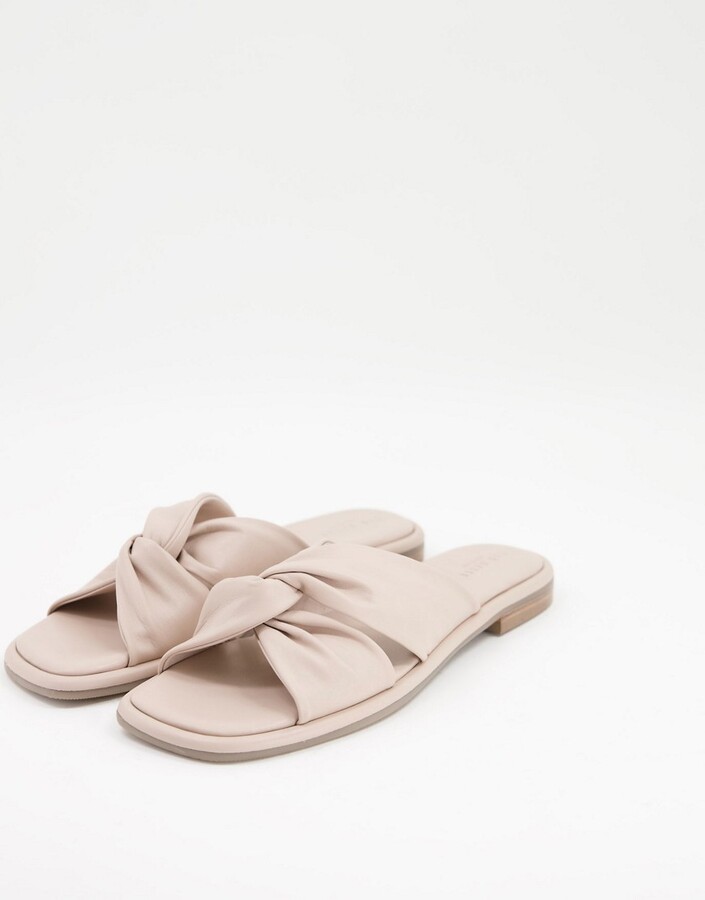 Ted Baker Pebba knot front flat sandal in blush - ShopStyle