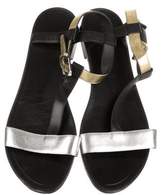 Thumbnail for your product : Saint Laurent Metallic Leather Sandals
