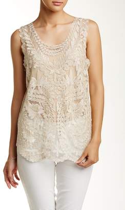 Forgotten Grace Embroidered Sheer Tank