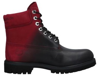 MARCELO BURLON x TIMBERLAND 7 Man Red Ankle boots Soft Leather - ShopStyle