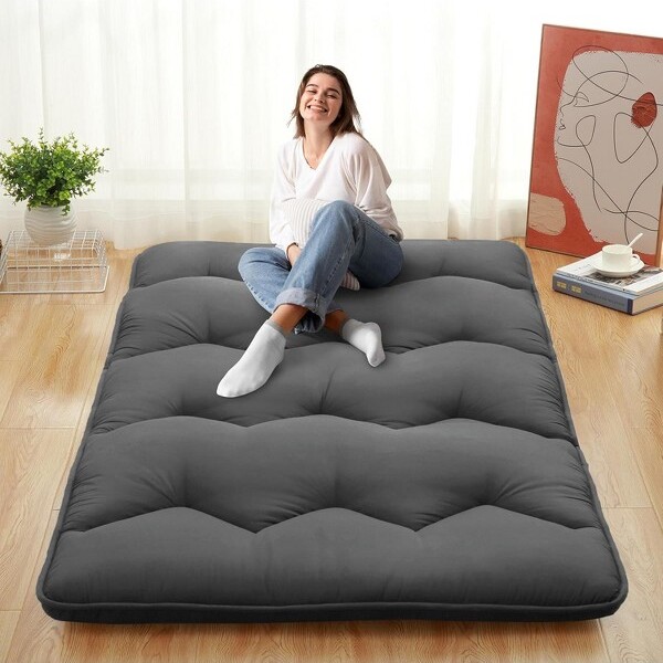 coucheta FutonMattressSleepingTatamiMat,FoldableFloorMattressforSleeping,RollUpPortableFloorBedforHomeTravel,60\