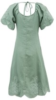 Thumbnail for your product : Innika Choo Madonna Phulman Scalloped Linen Dress - Green
