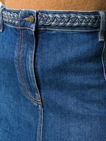 Thumbnail for your product : Valentino Flared High-Waisted Denim Skirt