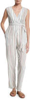 Thumbnail for your product : Miguelina Alexa Striped V-Neck Jumpsuit
