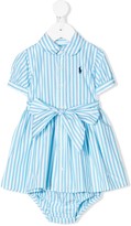 Thumbnail for your product : Ralph Lauren Kids Bow Tie Waist Striped Dress