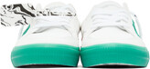 Thumbnail for your product : Off-White White & Green Vulcanized Low Sneakers