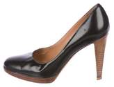 Thumbnail for your product : Sergio Rossi Leather Round-Toe Pumps Black Leather Round-Toe Pumps