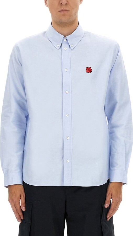 Kenzo Logo Embroidered Long-Sleeve Shirt