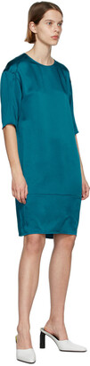 Nina Ricci Blue Silk T-Shirt Dress