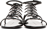 Thumbnail for your product : Giuseppe Zanotti Black Matte Nuvoroll Fish Skeleton Sandals