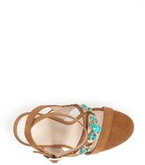 Thumbnail for your product : Pelle Moda 'Cian' Jeweled Leather Ankle Strap Platform Sandal (Women)
