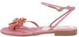 Thumbnail for your product : Chanel Camellia Suede Sandals