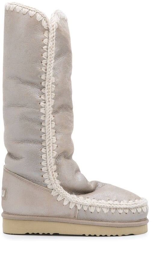 mou boots metallic