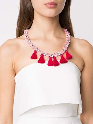 Shourouk Sautoir Tassel Necklace - Pink