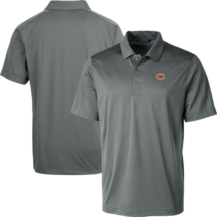 Men's Cutter & Buck Gray Chicago Bears Big & Tall Prospect Eco Textured Stretch Recycled Polo