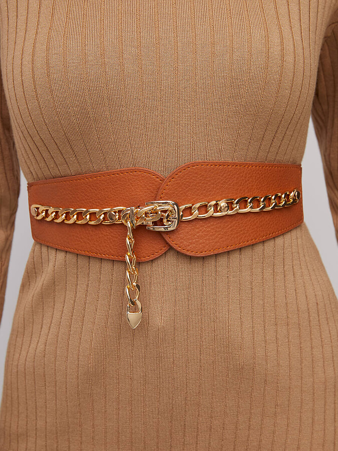 Leather Belt in Brown Belts P.A.R.O.S.H Womens Belts P.A.R.O.S.H Save 34% 